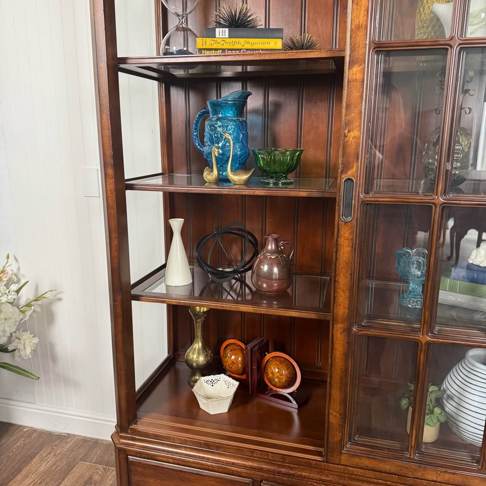 Wrangler Home Solid Wood Display Cabinet w/ Sliding Doors