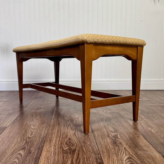 Mid-Century Upholstered Bench / Entryway or End-of-Bed Seat