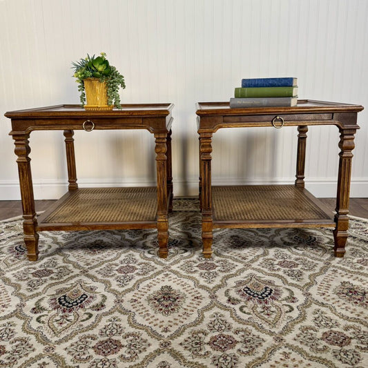 Pair of Mid-Century Walnut Drexel End Tables