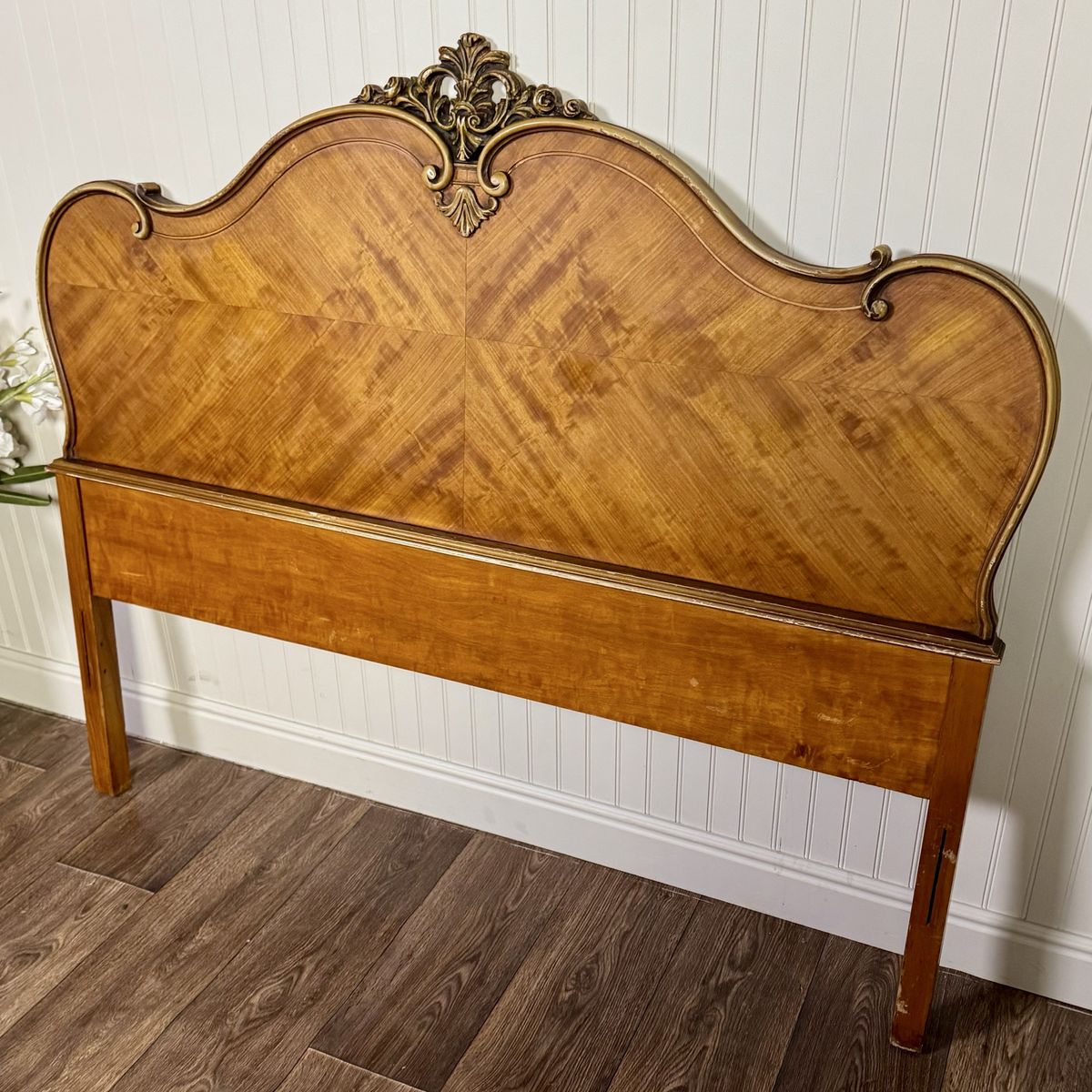 Vintage ca. 1930s French Provincial Full-Size Headboard