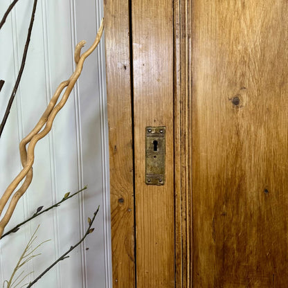 Primitive European Pine Corner Cabinet / Cupboard
