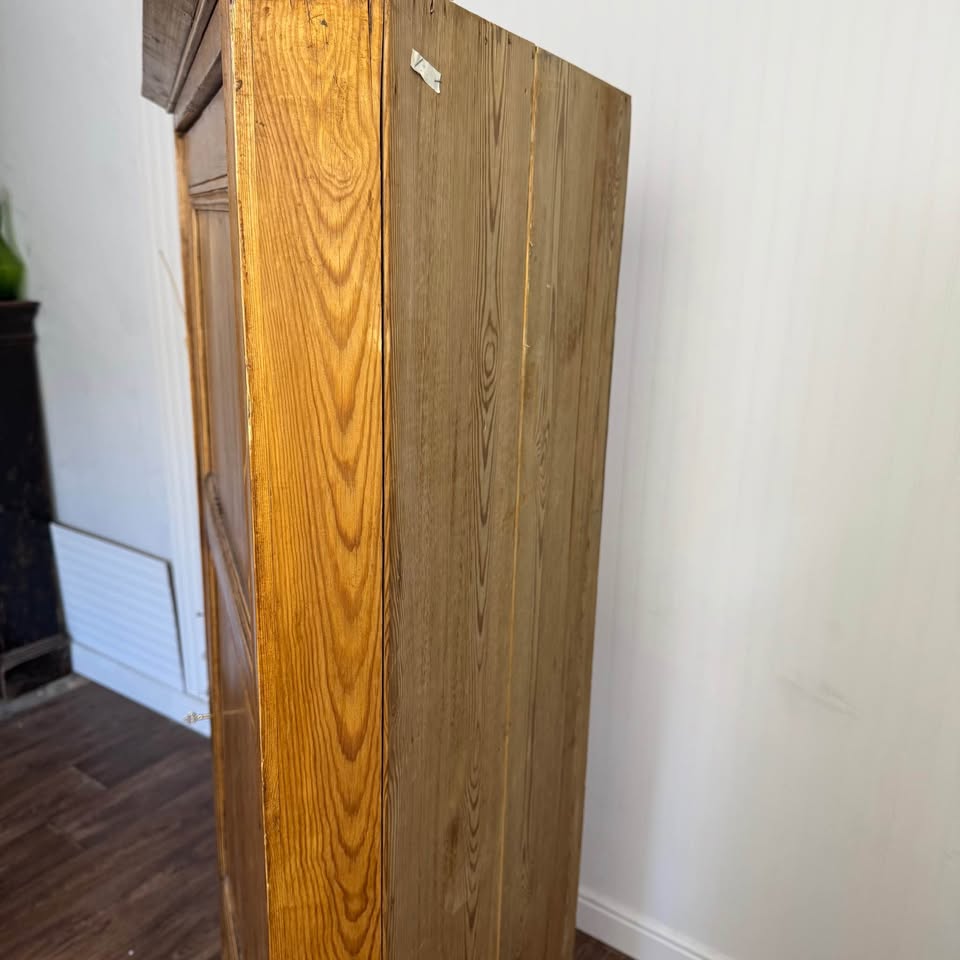 Primitive European Pine Corner Cabinet / Cupboard