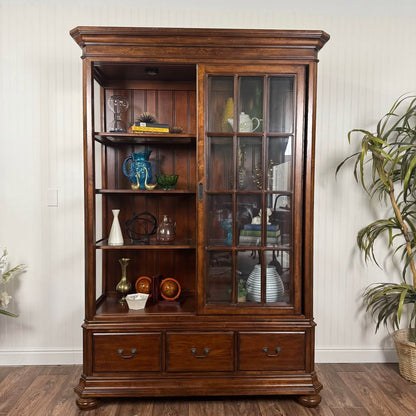 Wrangler Home Solid Wood Display Cabinet w/ Sliding Doors