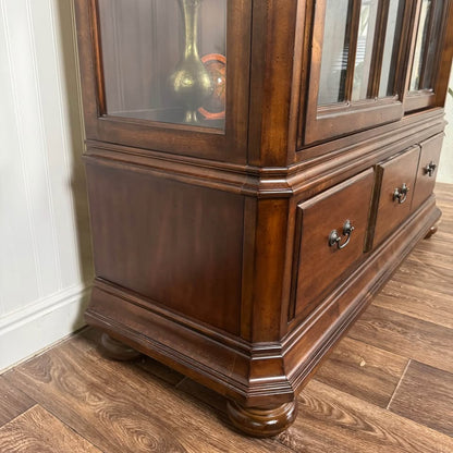 Wrangler Home Solid Wood Display Cabinet w/ Sliding Doors