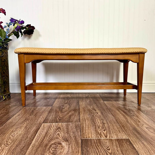 Mid-Century Upholstered Bench / Entryway or End-of-Bed Seat