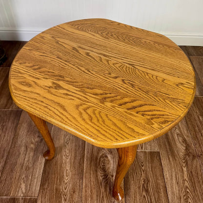 Vintage Solid Oak Heirloom Console and Side Table Set