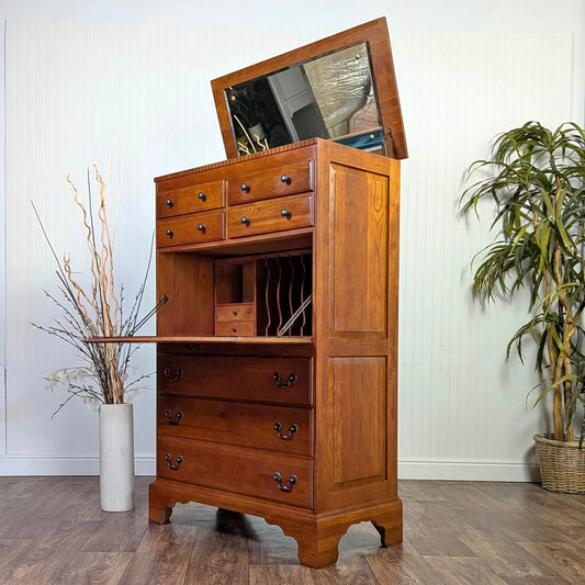 Vintage Keller Oak Dresser / Secretary Desk / Lift-Top Storage