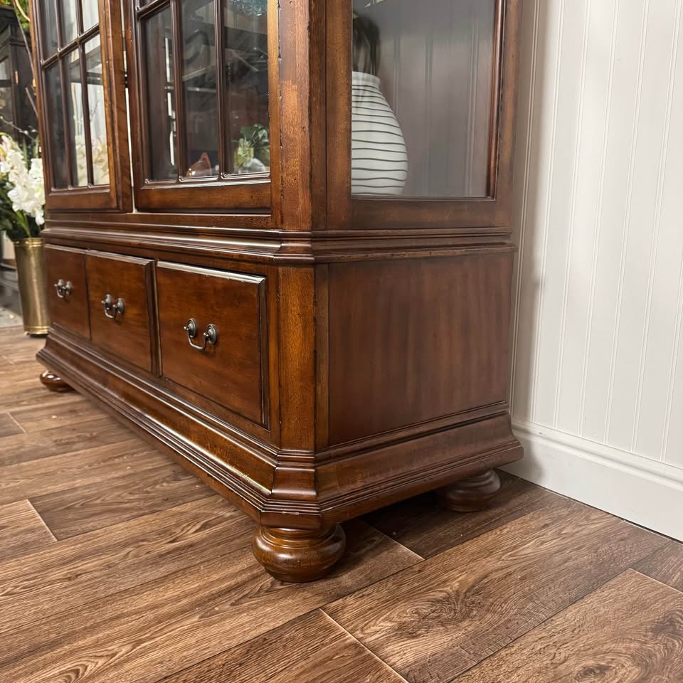 Wrangler Home Solid Wood Display Cabinet w/ Sliding Doors