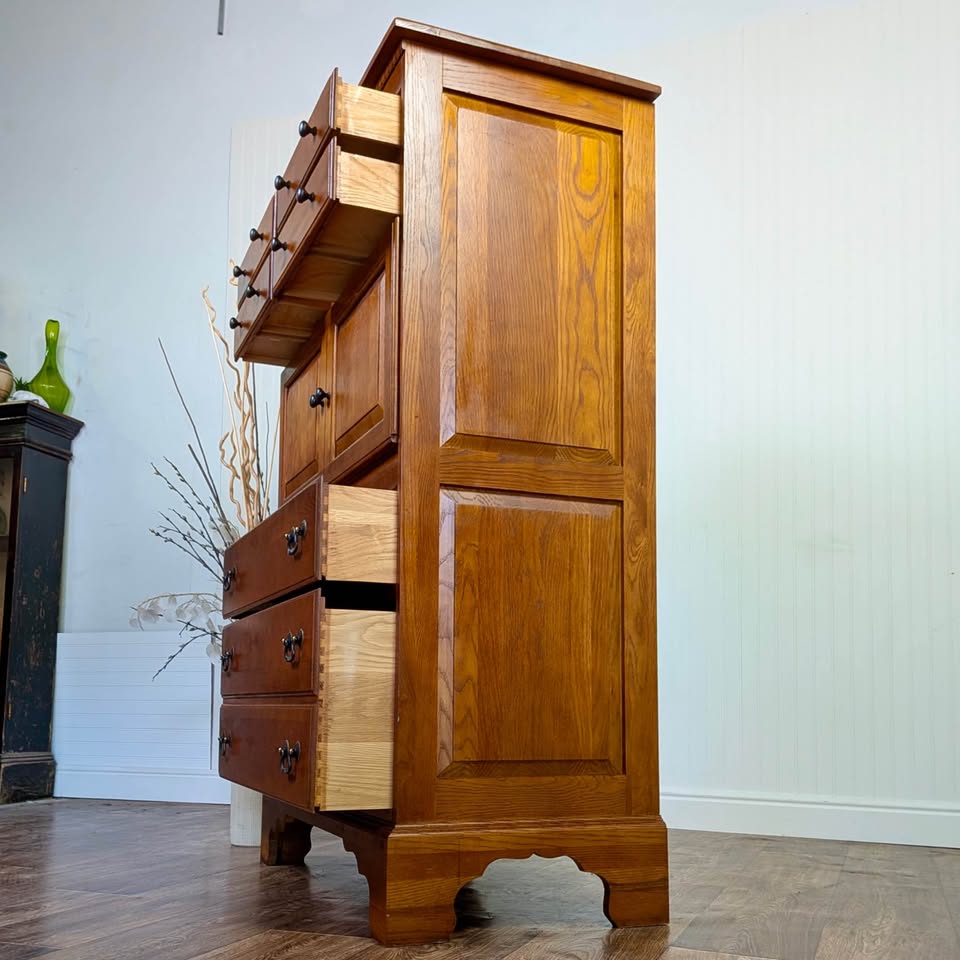 Vintage Keller Oak Dresser / Secretary Desk / Lift-Top Storage