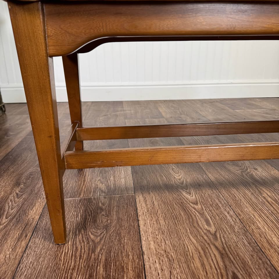 Mid-Century Upholstered Bench / Entryway or End-of-Bed Seat