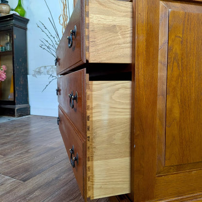 Vintage Keller Oak Dresser / Secretary Desk / Lift-Top Storage