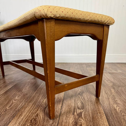 Mid-Century Upholstered Bench / Entryway or End-of-Bed Seat