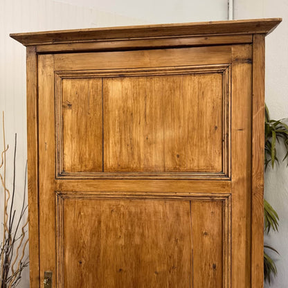 Primitive European Pine Corner Cabinet / Cupboard