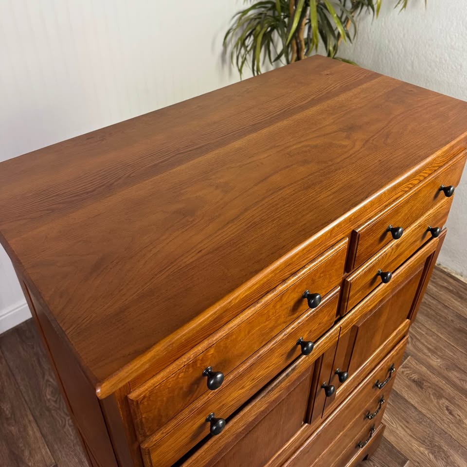 Vintage Keller Oak Dresser / Secretary Desk / Lift-Top Storage