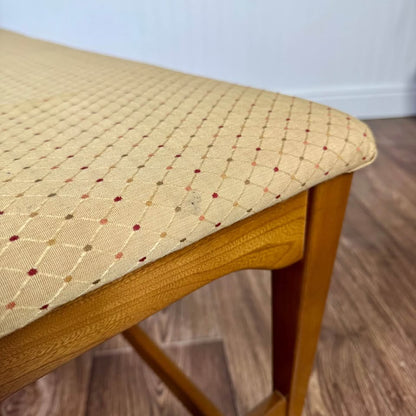 Mid-Century Upholstered Bench / Entryway or End-of-Bed Seat