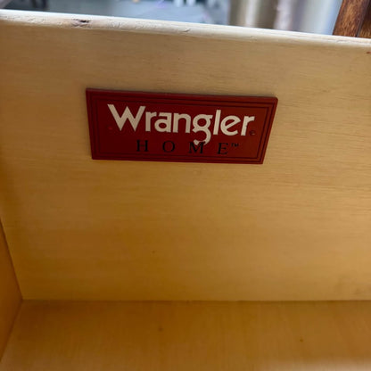 Wrangler Home Solid Wood Display Cabinet w/ Sliding Doors