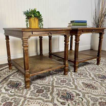 Pair of Mid-Century Walnut Drexel End Tables