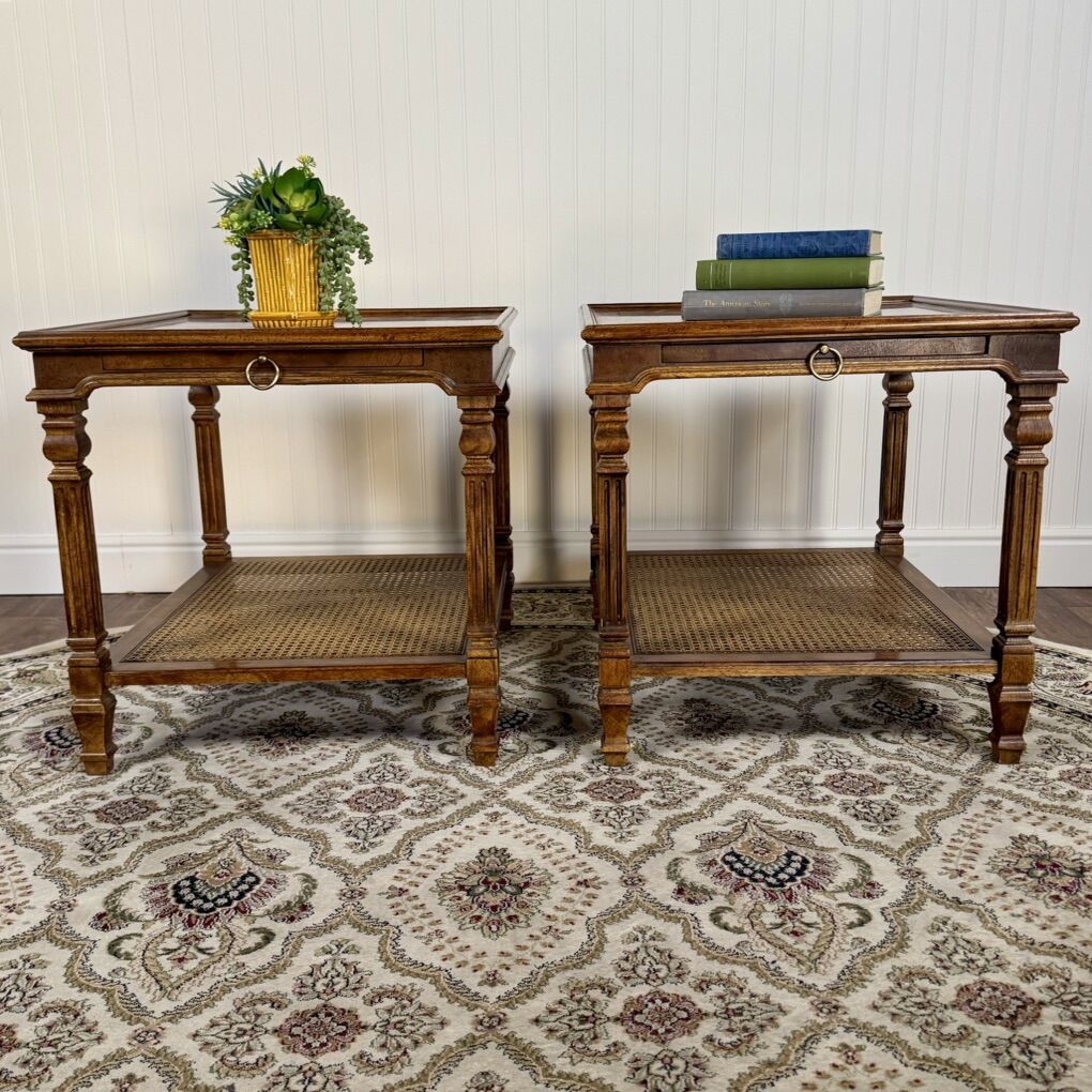 Pair of Mid-Century Walnut Drexel End Tables