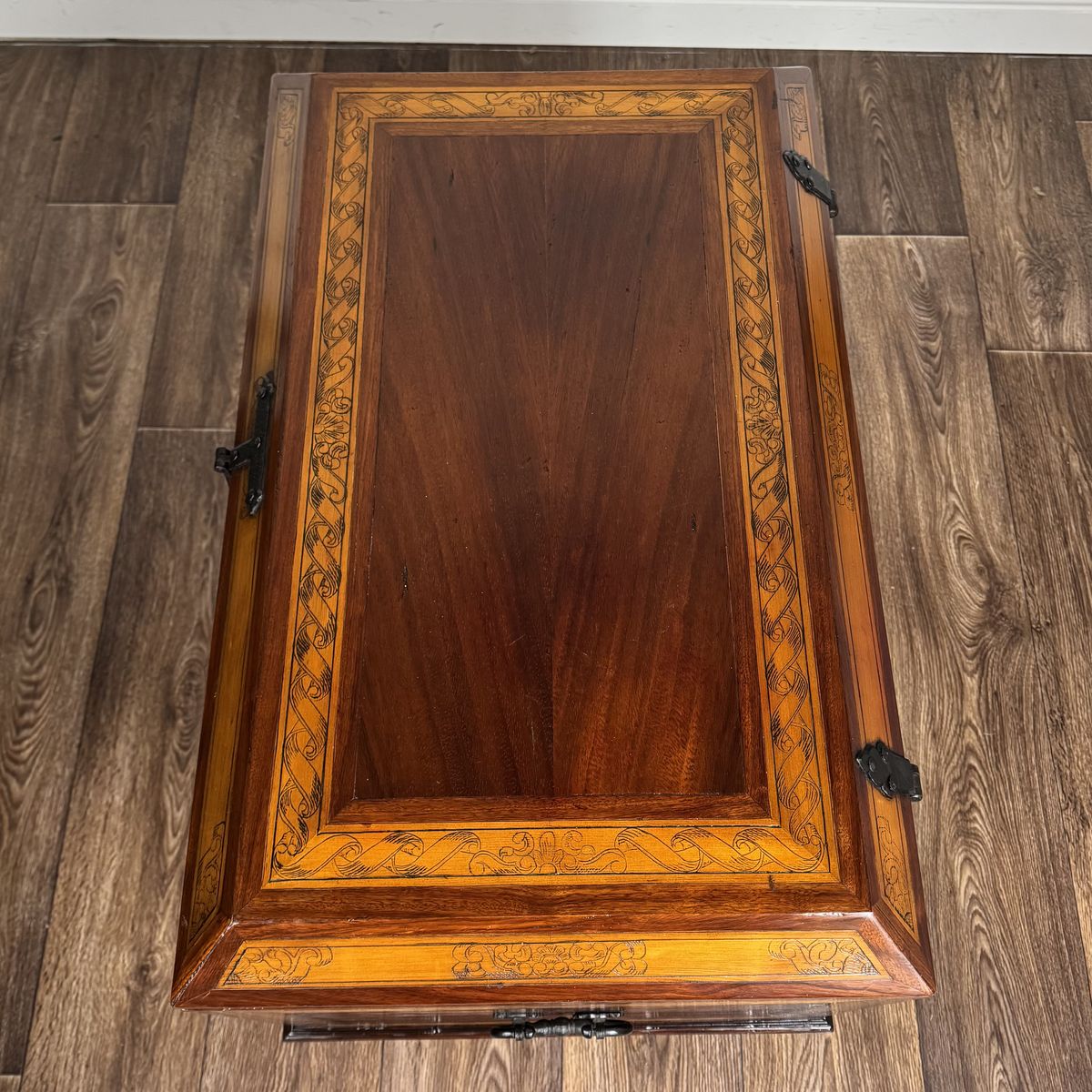 Alfonso Marina Spanish Colonial Marquetry Trunk