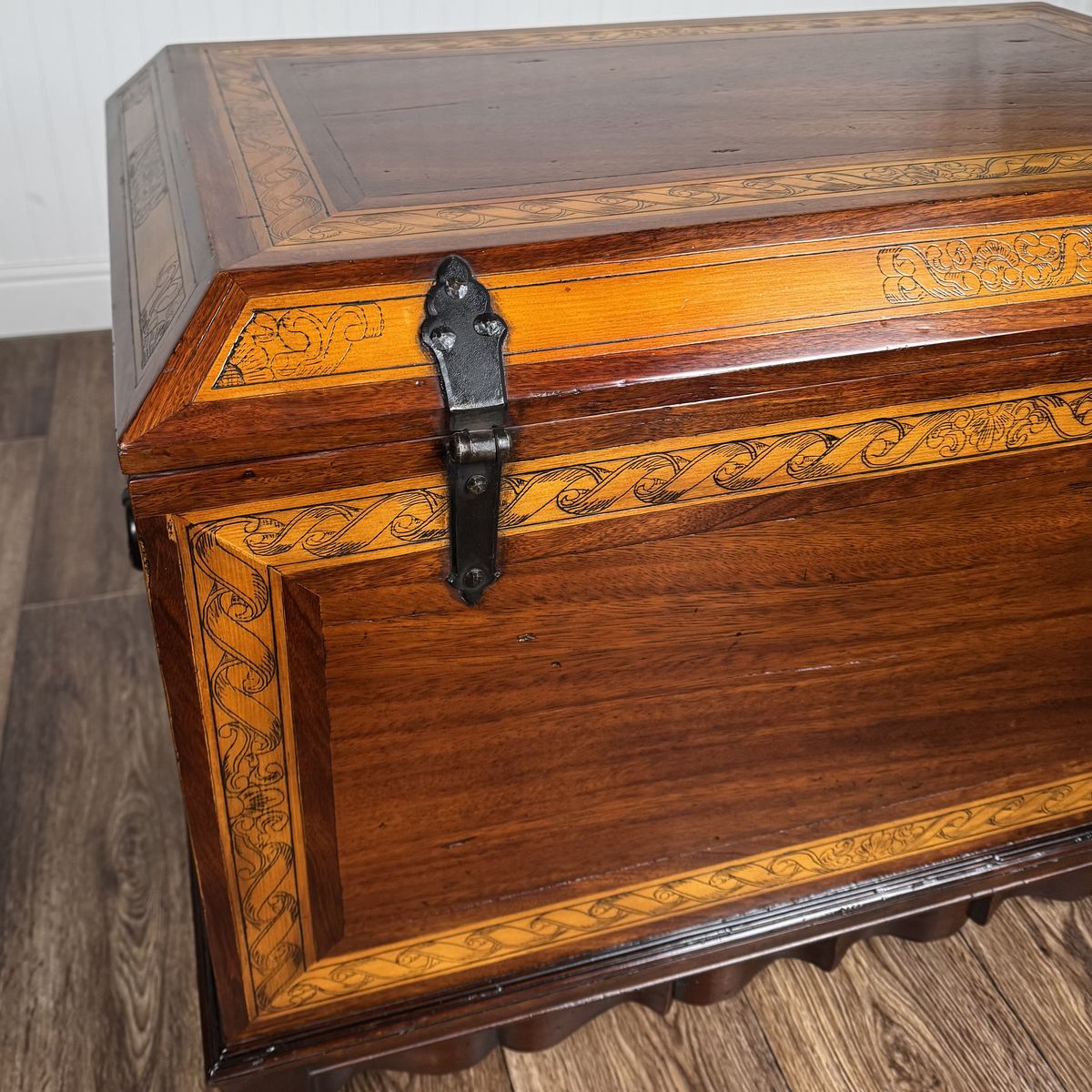 Alfonso Marina Spanish Colonial Marquetry Trunk