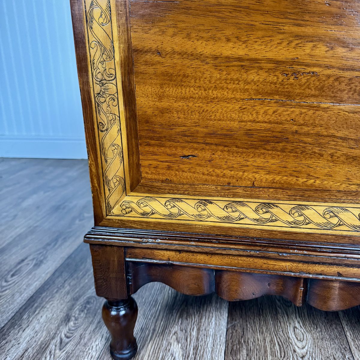 Alfonso Marina Spanish Colonial Marquetry Trunk