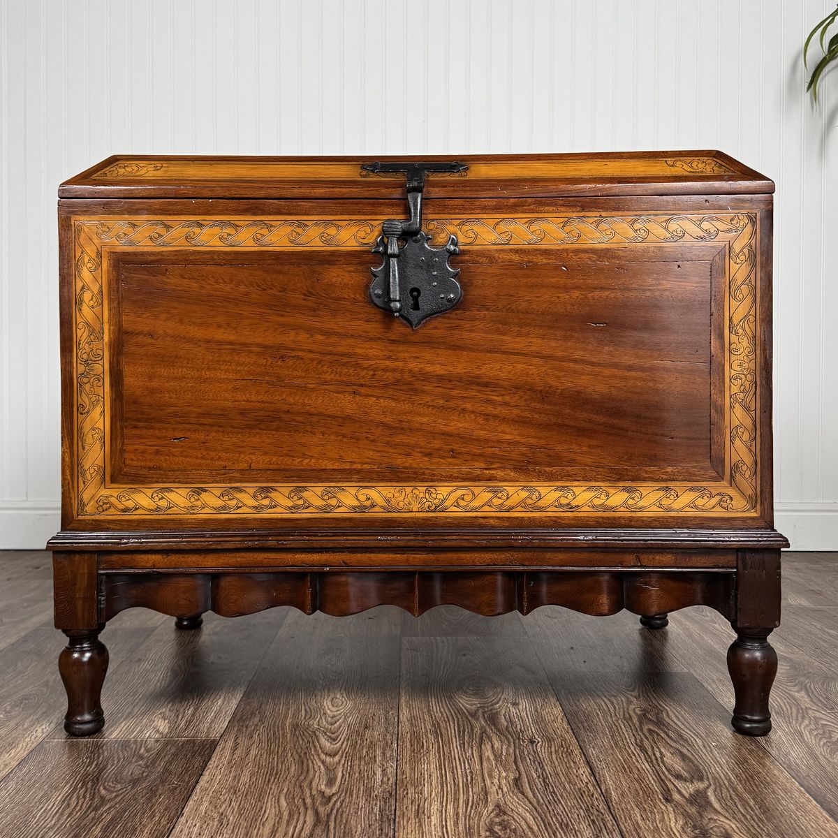 Alfonso Marina Spanish Colonial Marquetry Trunk