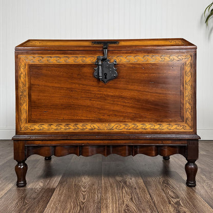 Alfonso Marina Spanish Colonial Marquetry Trunk