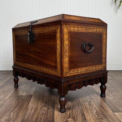 Alfonso Marina Spanish Colonial Marquetry Trunk