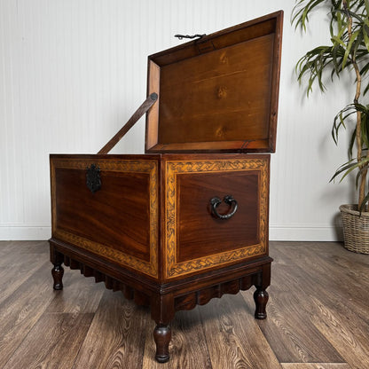 Alfonso Marina Spanish Colonial Marquetry Trunk