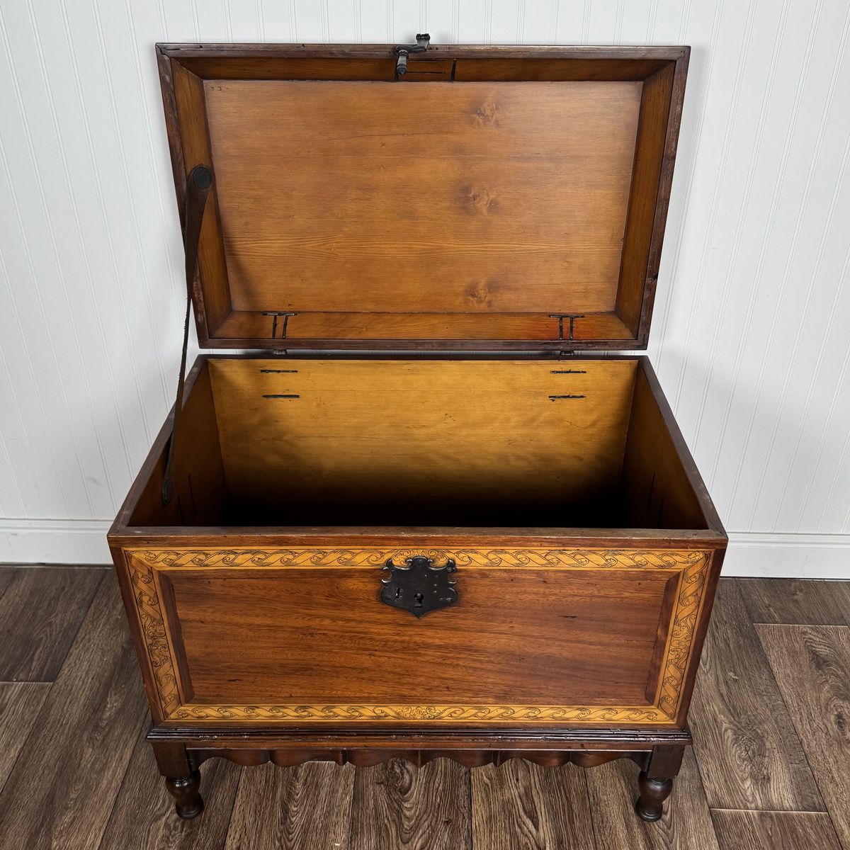 Alfonso Marina Spanish Colonial Marquetry Trunk