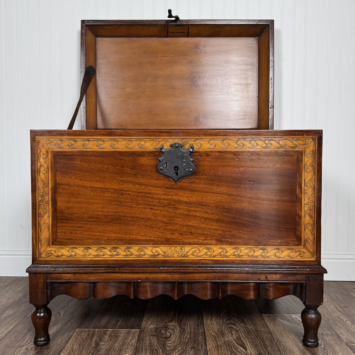 Alfonso Marina Spanish Colonial Marquetry Trunk