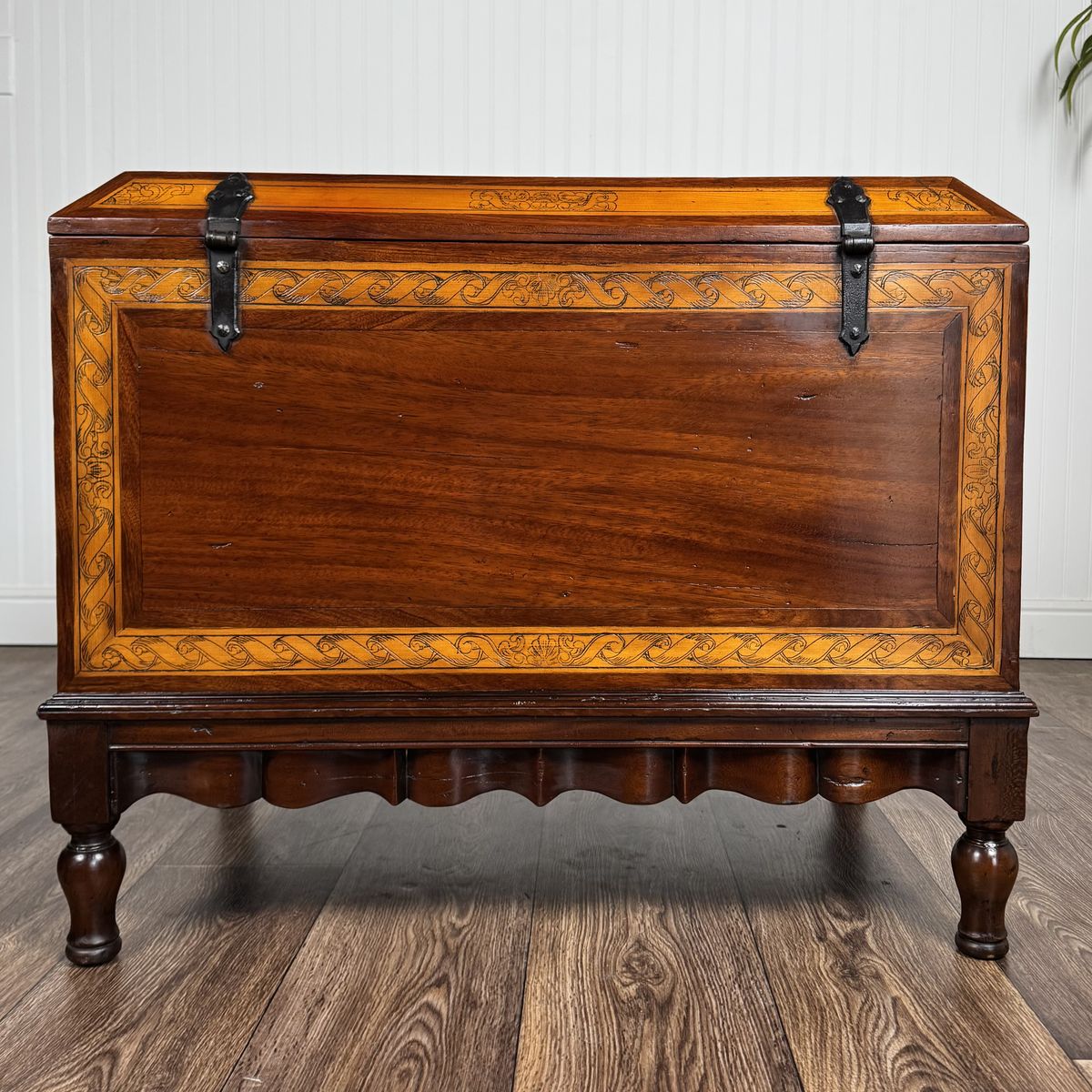 Alfonso Marina Spanish Colonial Marquetry Trunk