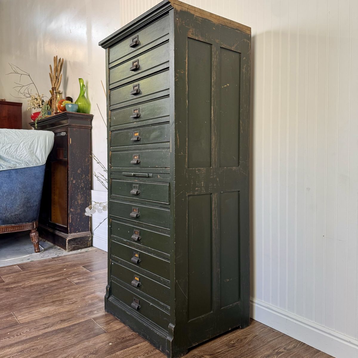 Antique 12-Drawer Mercantile Cabinet