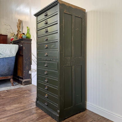 Antique 12-Drawer Mercantile Cabinet