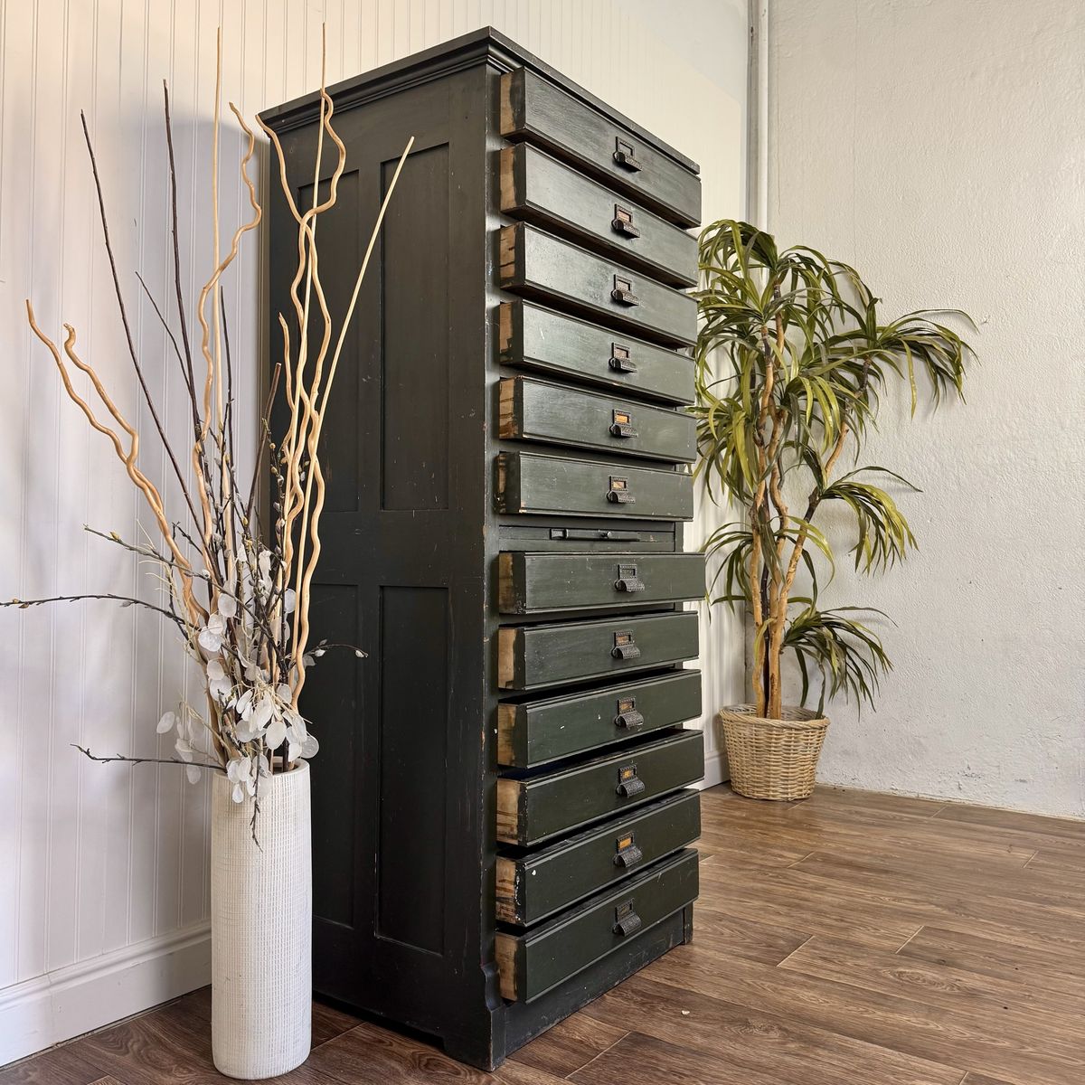 Antique 12-Drawer Mercantile Cabinet