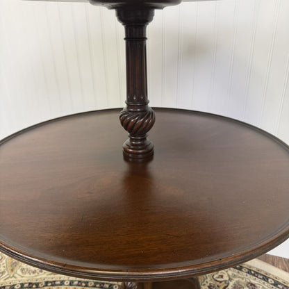 Antique Style 3-Tier Rotating Pedestal Table