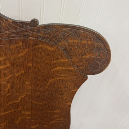 Pair of Antique Tiger Oak Chairs
