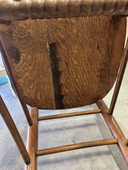 Pair of Antique Tiger Oak Chairs