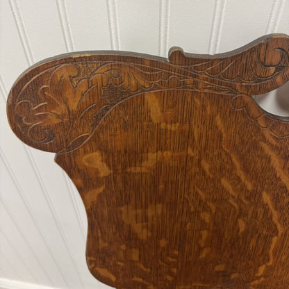 Pair of Antique Tiger Oak Chairs