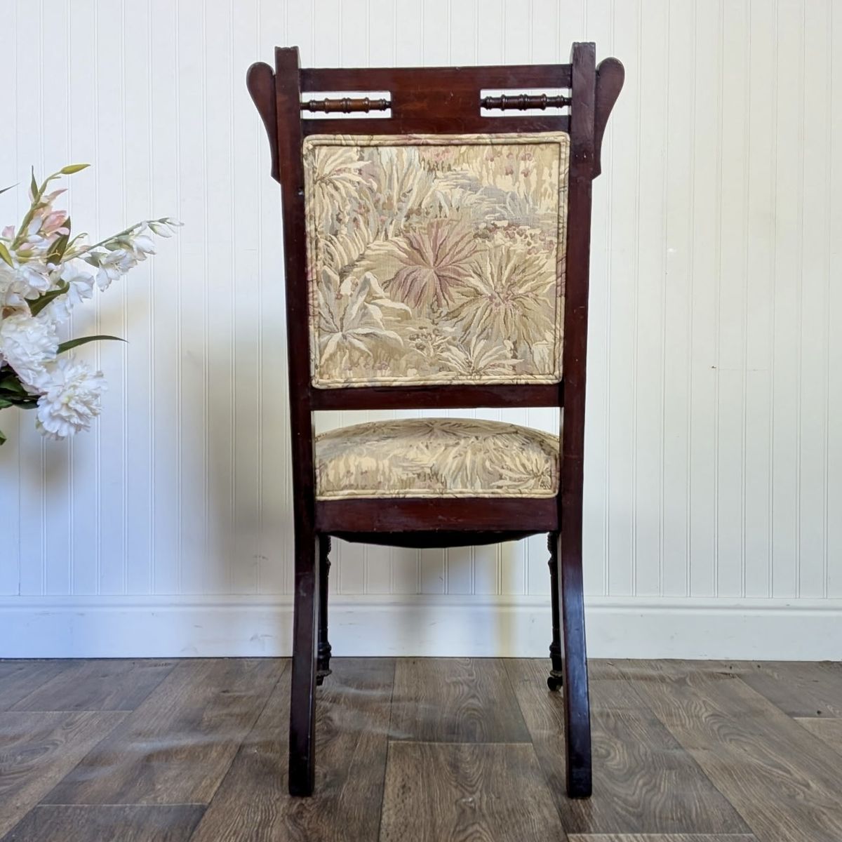 Antique Victorian / Edwardian Library Chair on Casters