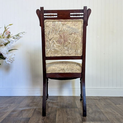 Antique Victorian / Edwardian Library Chair on Casters