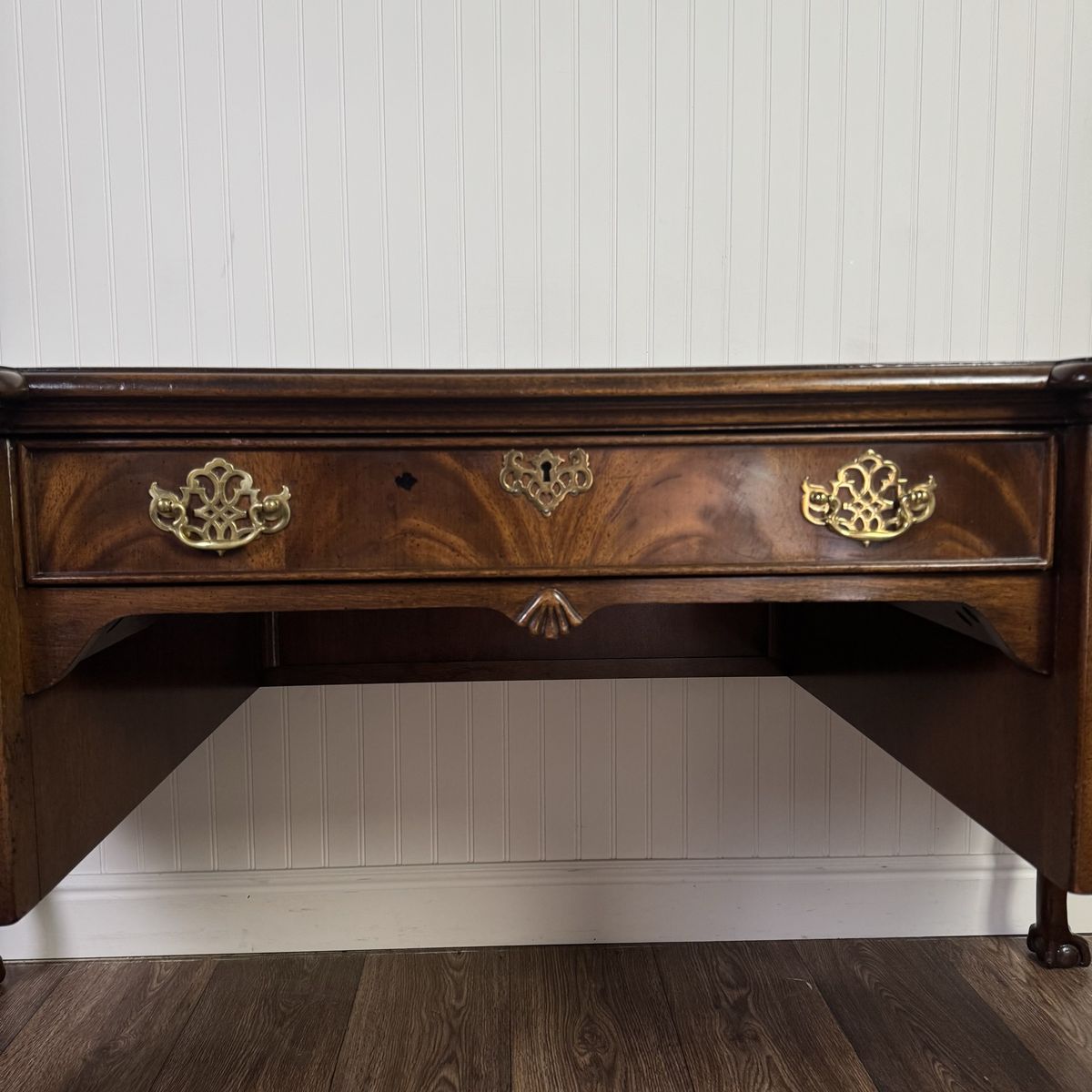 Vintage Chippendale Sligh Desk with Leather Top