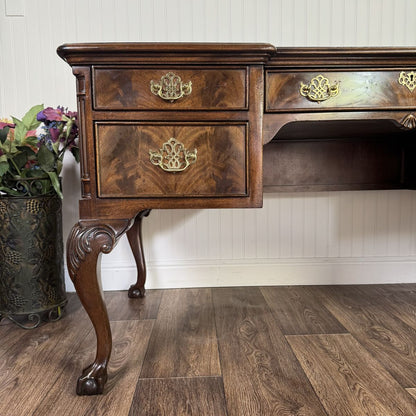 Vintage Chippendale Sligh Desk with Leather Top