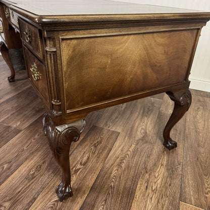 Vintage Chippendale Sligh Desk with Leather Top