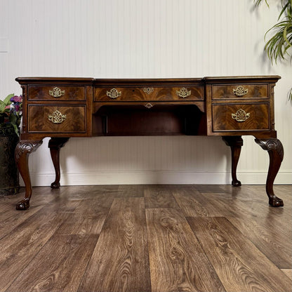 Vintage Chippendale Sligh Desk with Leather Top