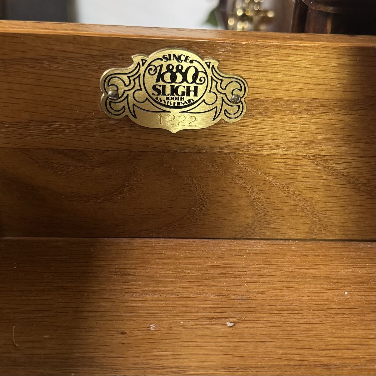 Vintage Chippendale Sligh Desk with Leather Top