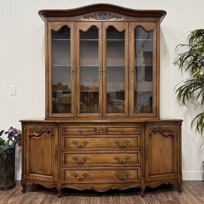 72” French Provincial Buffet & Display Cabinet – White Fine Furniture