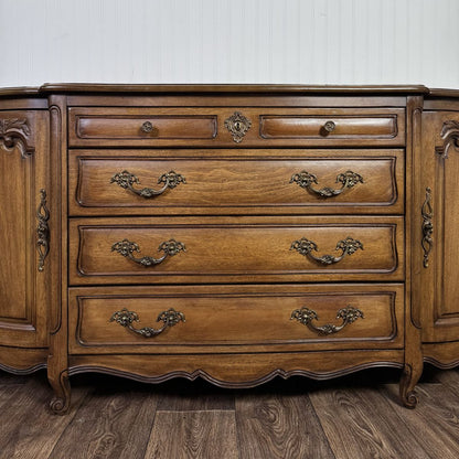 72” French Provincial Buffet & Display Cabinet – White Fine Furniture