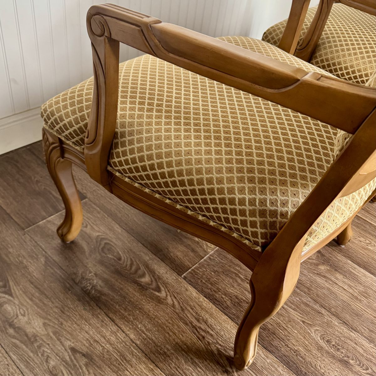 Pair of French Provincial Carved Armchairs