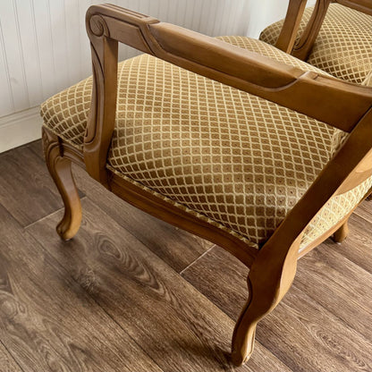 Pair of French Provincial Carved Armchairs